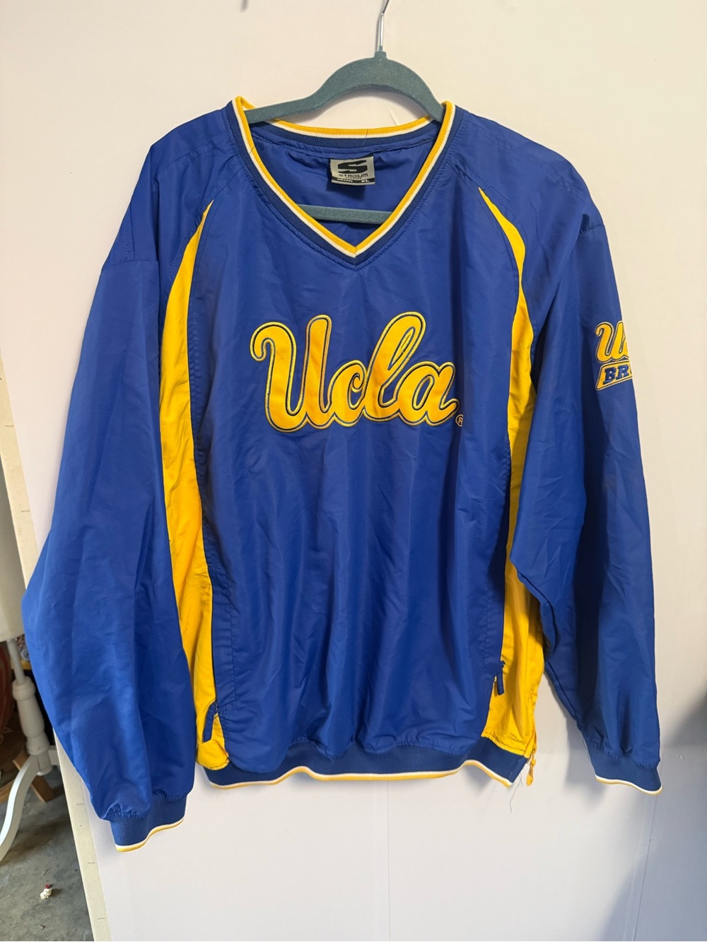 UCLA V-Neck Pullover Sweater Jacket - Blue with Gold Accents